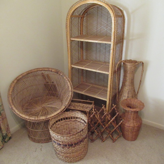 Large grouping of Wicker Items - See Photos