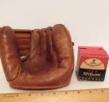 Wilson Jim Finigan Baseball Glove & Ball