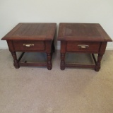 Pair of Bassett End Tables with Drawer