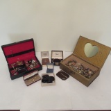 Boxes of Miscellaneous Jewelry & Cuff Links  See Photo