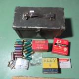 Shotgun Shells in Aluminum Box 12 ga. Ely, Winchester, & Remington   See Photo