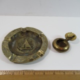 2 Brass collectible Ashtrays