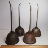 4 Vintage Spout Oilers - Plew's & Other