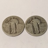 Pair of Standing Liberty Silver Quarter