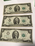 Lot of 3 1976 $2.00 Bills