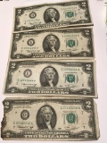 Lot of 4 1976 $2.00 Bills