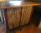 Awesome Hand Made Wood & Bamboo Bar with Metal Piping Foot Rest & Great Storage in Back