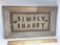 “Simply Shabby” Hand Made Sign with Wooden Frame
