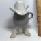 Pottery Cowboy Mug with Hat Top