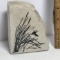 Stone Book End with Cattail & Duck Scene