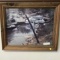 Vintage Print of Reedy River Falls Greenville, SC in Frame