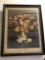 Antique Framed Floral Lithograph