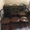 Lot of 6 Wooden Misc Windsor Back Chairs