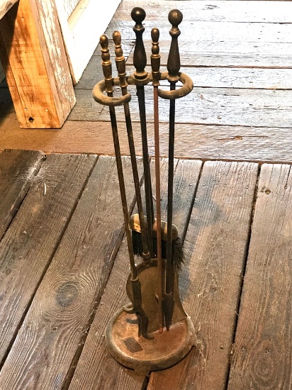Antique Fireplace Tools Lot