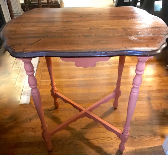 Small Vintage Wooden Painted Side Table