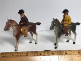 Pair of Vintage Lead Horses & Riders