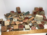 Lot of Early Wooden Blocks