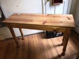 Nice Hand Crafted Pine Sofa Table Made from Reclaimed Wood