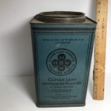 Vintage Clover Leaf Products Impression Plaster Tin with Original Lid