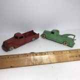 Pair of Vintage Tootsie Toy Trucks - Made in USA