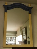 Tall Painted Wall Mirror with Wooden Frame
