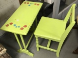 Vintage Hand Painted Children’s Chair & Table Set