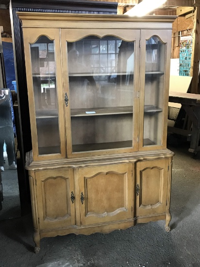 Vintage Maple China Cabinet