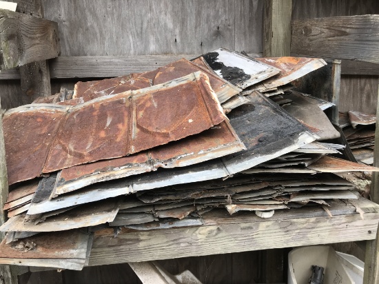 Lot of Antique Tin Roofing
