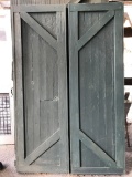 Pair of Heavy Wood Barn Doors