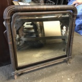 Antique Tiger Oak Dresser Mirror