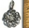 Sterling Silver Pendant with Clear Stones