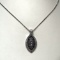 Sterling Silver Pendant with Clear Stones on 24” Sterling Chain