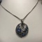 Sterling Silver Pendant with Blue Stones on 16” Sterling Chain