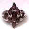 Sterling Silver Ring with Garnet Colored Clustered Stones Size 5