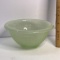 Vintage Ribbed Vaseline Glass Small Mixing Bowl
