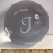 Glass Paperweight with Etched “J”