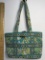 Vera Bradley Purse with Green Paisley Design