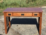 3 Drawer Wooden Desk with Felt Lined Middle Drawer