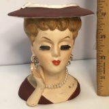 Vintage Ladies Head Vase - Made in Japan