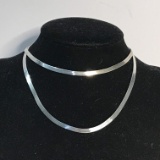 24” Sterling Silver Herringbone Chain