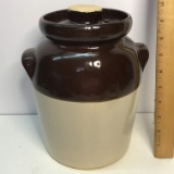Double Handled Pottery Crock