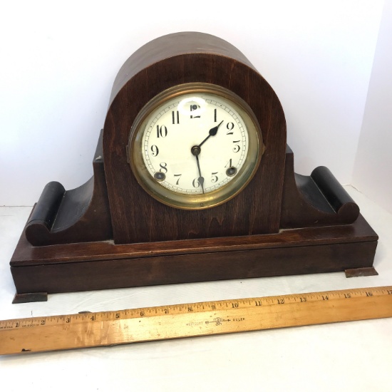 Wooden “The Sessions Clock Co.” Vintage Mantle Clock Forestville, CT - Works