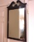 Vintage Wall Mirror with Wooden Frame with Arched Pediment