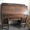 Antique 4 Drawer Drop Front Secretary with Eagle Emblem