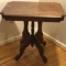 Eastlake Victorian Walnut Parlor Table on Casters