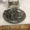 1992 NRA “Preserving Our Hunting Heritage” Pewter Belt Buckle with Stand