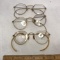 Lot of 3 Vintage Glasses with Gold Filled Frames