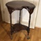 Impressive 2-Tier Table with Ball & Claw Brass Feet & Carved Bottom Tier