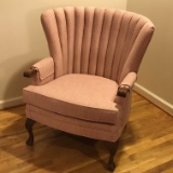 Vintage Channel Back Arm Chair with Ball & Claw Feet