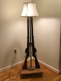 Antique Double Decorative Non-Functioning Rifle Lamp